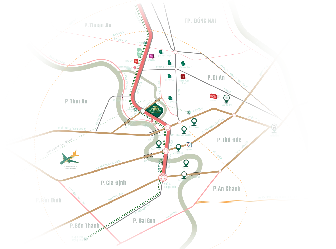The Emerald Boulevard 8 location map